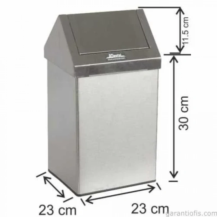 Garanti Metal 1306 Çatı Kapaklı Çöp Kovası (16 Litre)