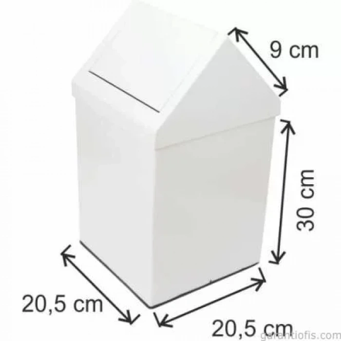 Garanti Metal 1313 Çatı Kapaklı Çöp Kovası (11 Litre)