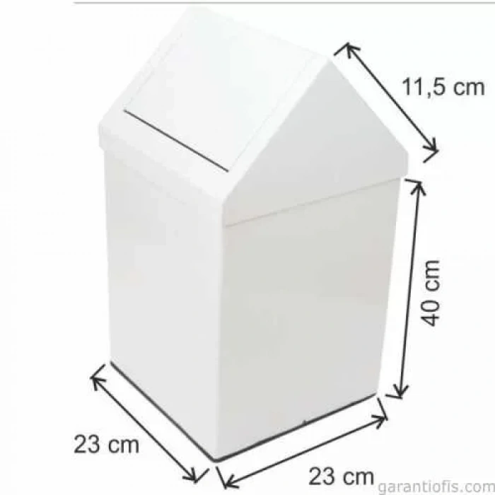 Garanti Metal 1317 Çatı Kapaklı Çöp Kovası (21 Litre)