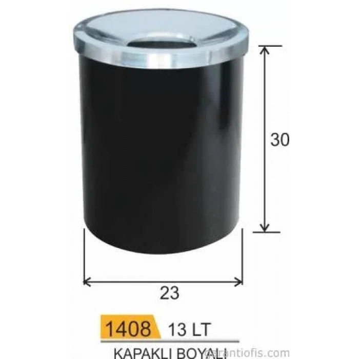 Garanti Metal 1408 Kapaklı Ofis Tipi Çöp Kovası (30x23)