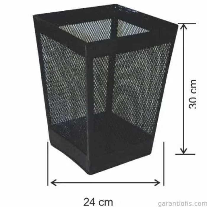 Garanti Metal 1437 Kare Metal Ofis Tipi Çöp Kovası (13 Lt)