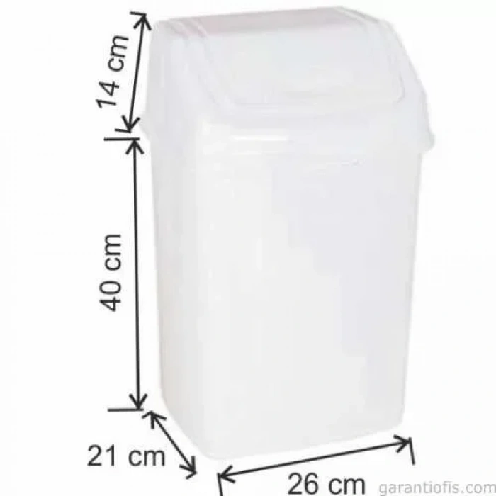 Garanti Metal 7405 Plastik İtme Kapaklı Çöp Kovası (24 Litre)