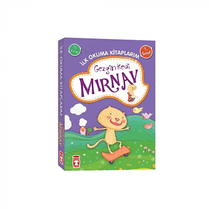  Gezgin Kedi Mırnav İlk Okuma Kitaplarım Set (10 Kitap)