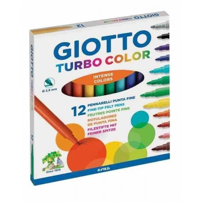 Giotto Turbo Color Keçeli Kalem 12li 416000