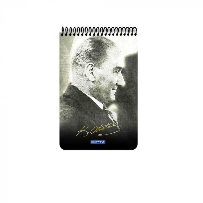 Gıpta Atatürk Spiralli Karton Kapak Bloknot A4 100 Yaprak Çizgili