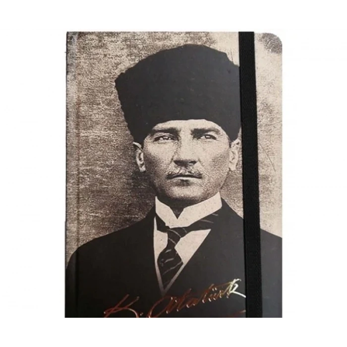 Gıpta Atatürk Spiralli Sert Kapak Defter 13x21 Çizgili 120 Yaprak (3323)