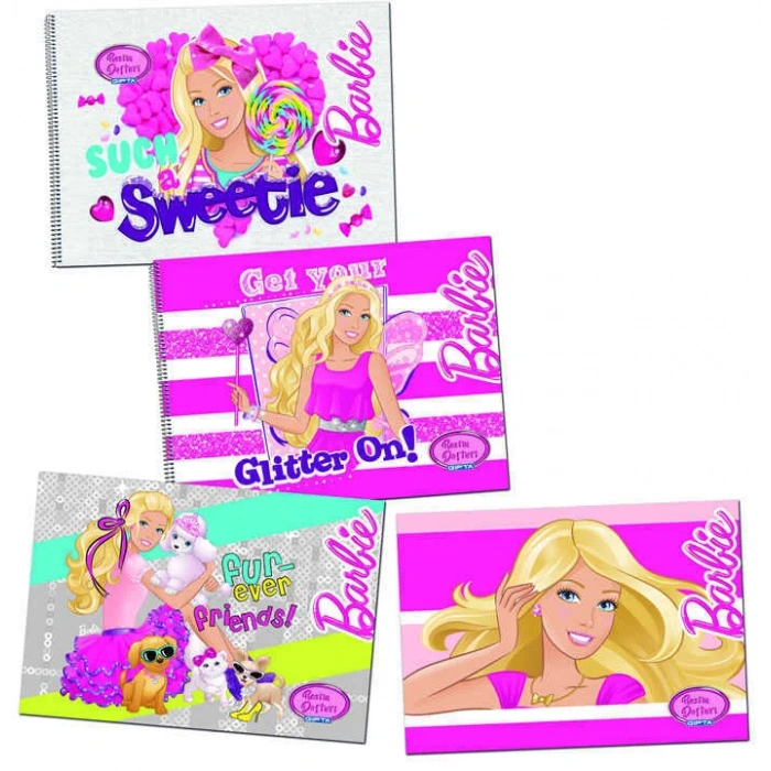 Gıpta Barbie Spiralli Karton Kapak 35 x 50 15 Yaprak Resim Defteri