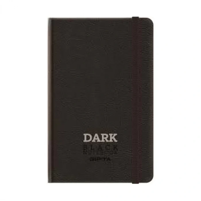 GIPTA DARK DERİ KAPAK SİYAH DEFTER 13x21 DÜZ 64 YAPRAK (2788)