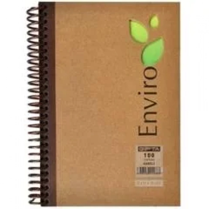 Gıpta Enviro Spiralli Sert Kapak Alli Defter A4 Düz 100 Yaprak Kraft (2919)