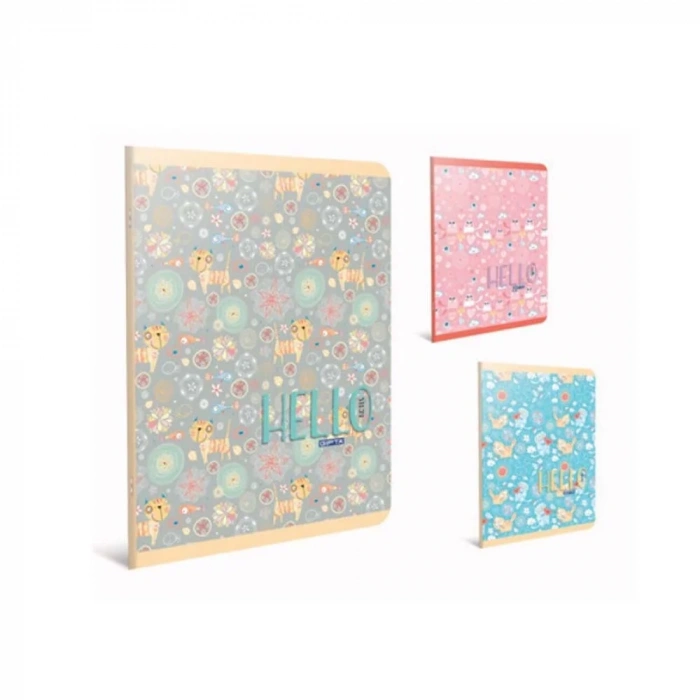 Gıpta Hello A4 Dikişli Karton Kapak Defter 80yp Çizgili 3767