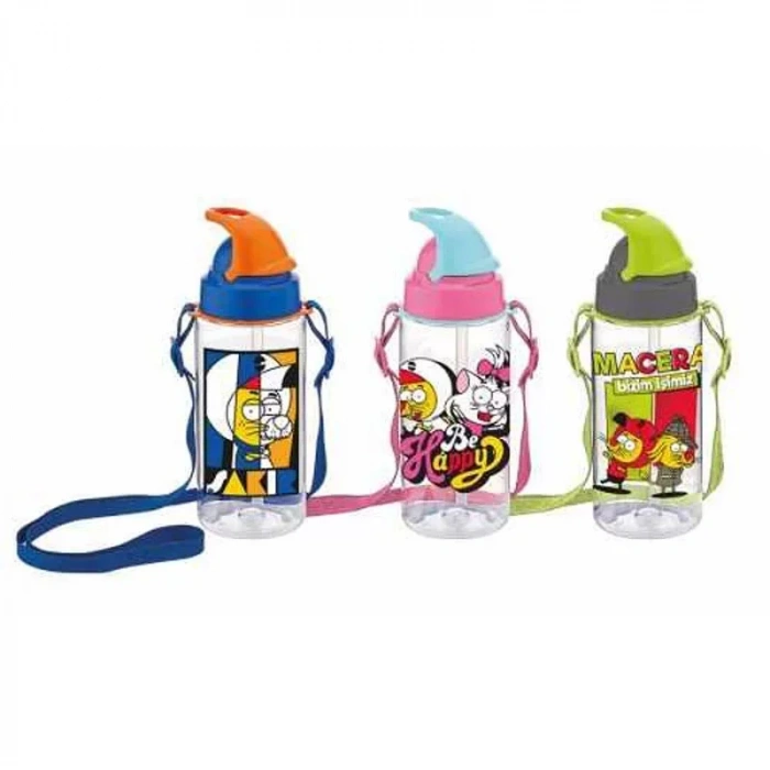 Gıpta Indıgo Tritan Desenli Pipetli Matara 500cc K7508