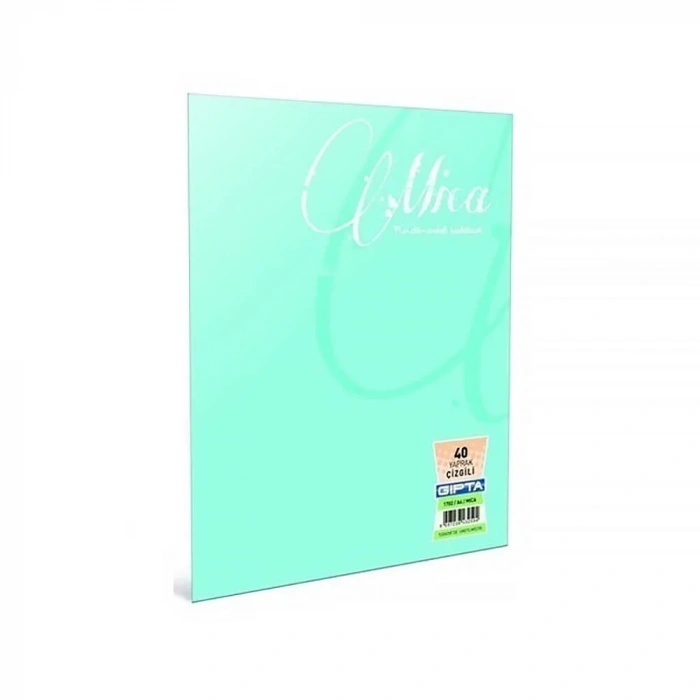 Gıpta Mica Tel Dikişli Defter PP Kapak A4 60 Yaprak Kareli