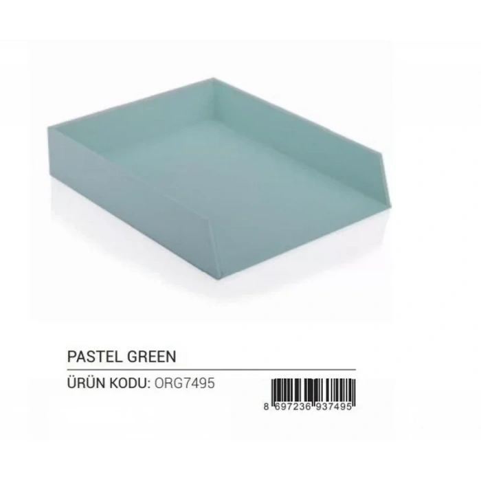 Gıpta Pastel Green Evrak Rafı Tekli (org7495)
