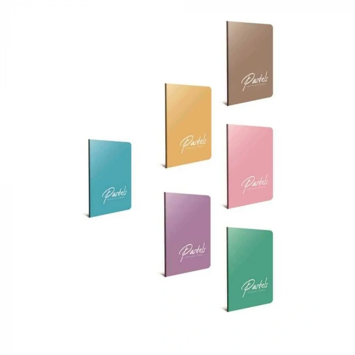 Gıpta Pastels Tel Dikişli Plastik Kapak Kareli Defter A4 80 Yaprak