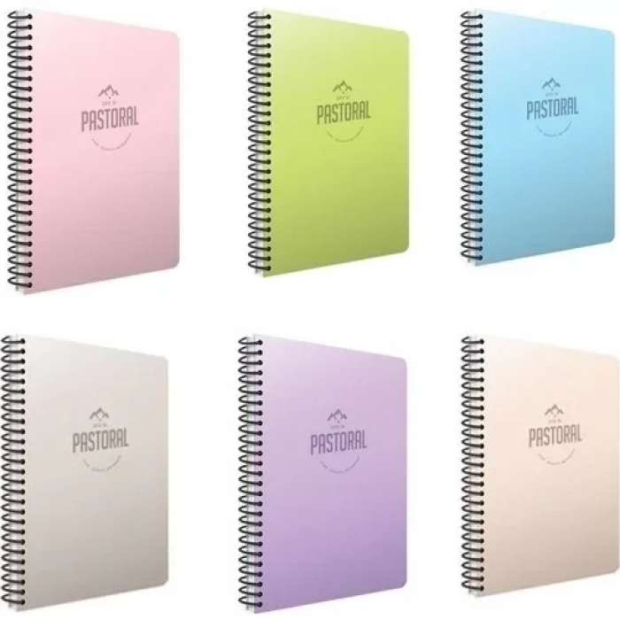 Gıpta Pastoral Spiralli Plastik Kapak Defter A4 Kareli 160 Yaprak (5553)