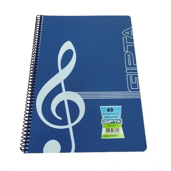 Gıpta Spiralli Müzik Defteri A4 60 Yaprak (1581)