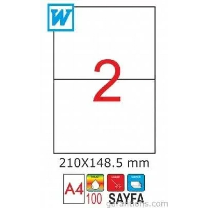 Goldmoon 2002 Laser A4 Sayfa Etiketi 210x148,5mm (100 Lü Paket)