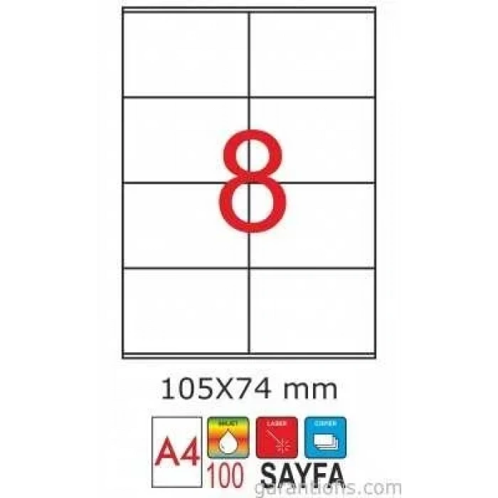Goldmoon 2055 Laser A4 Sayfa Etiketi 105x74,25mm (100 Lü Paket)