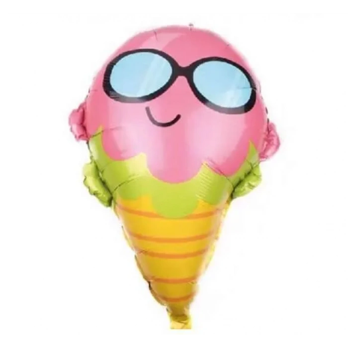 Gözlüklü Külah Dondurma Folyo Balon