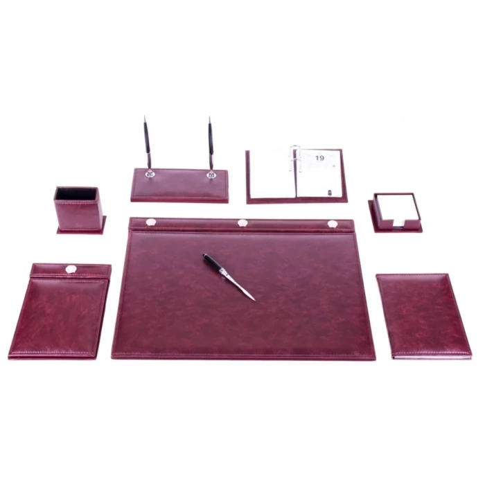 Gülpaş 258 Bordo Lüks Sümen Takımı (düğmeli - 9 Parça)