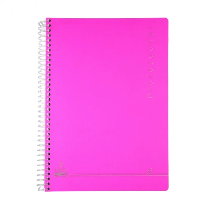 Hakikat PP Kapak Spiralli Okul Defteri Profesyonel A4 60gr 200yp Çizgili