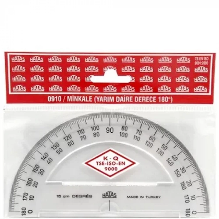 HATAS 0910 MİNKALE YARIM DAİRE 180° 15 CM.