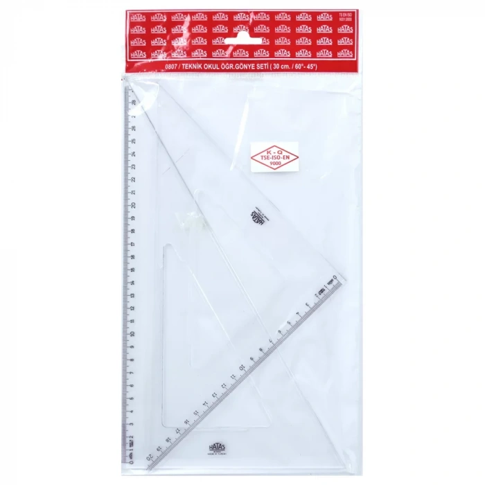 Hatas Teknik Öğrenci Gönye Seti 0807