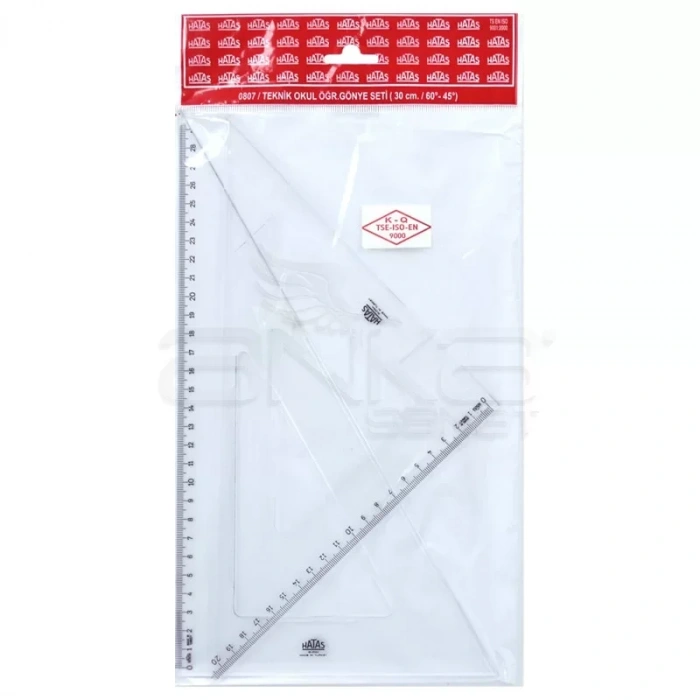 Hatas Teknik Okul Öğrenci Gönye Seti 30cm/60-45