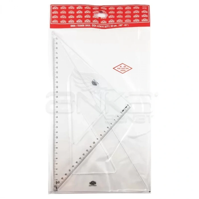 Hatas Teknik Okul Öğrenci Gönye Seti 32cm/60-45