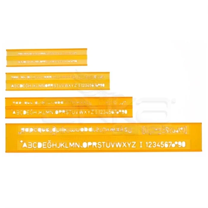 Hatas Teknik Resim Yazı Seti Şablonu 3-5-7-10mm 02250