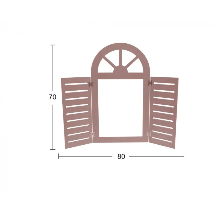 Hobi-art Ay 116 Boyanabilir Ahşap Alaçatı Ayna Çerçevesi