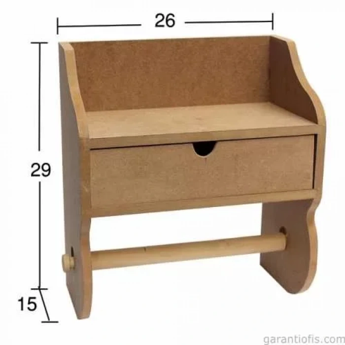 Hobi-art Çekmeceli Rulo Havluluk Ahşap Obje F 758
