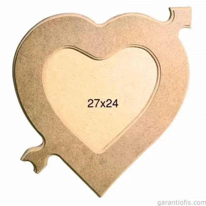 Hobi-art Çer 128 Kalp Tasarımlı Ahşap Resim Çerçevesi