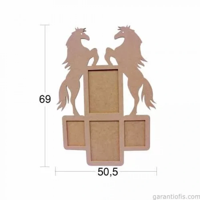 Hobi-art Çer 153 Dekoratif At Tasarımlı Çiftli Ahşap Resim Çerçevesi