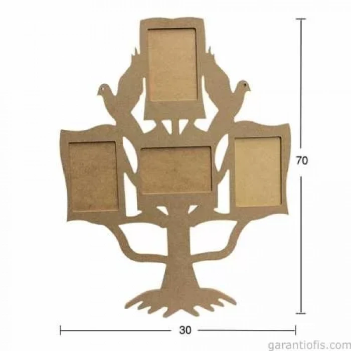 Hobi-art Çer 93 Ağaç Şeklide Ahşap Resim Çerçevesi