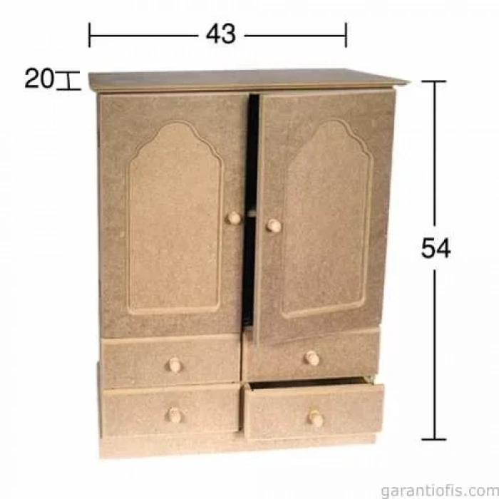 Hobi-art D 33 Boyanabilir Ahşap Dolap Obje