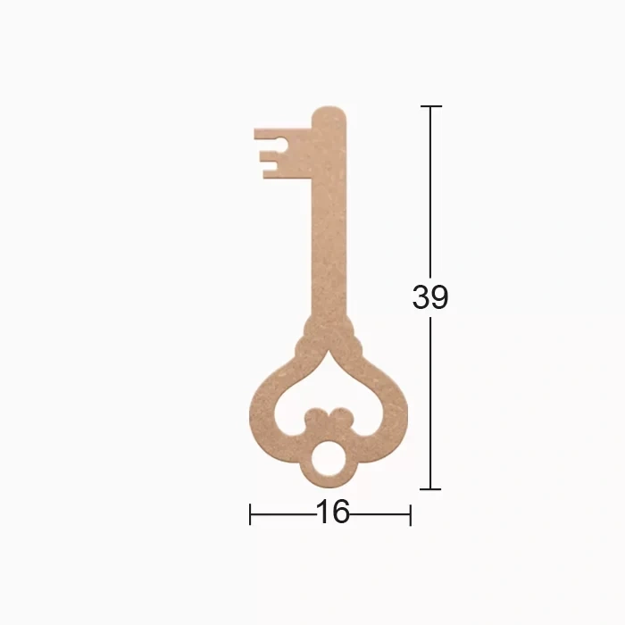 Hobi-art Ds 103 Boyanabilir Ahşap Anahtar Desenli Duvar Süsü