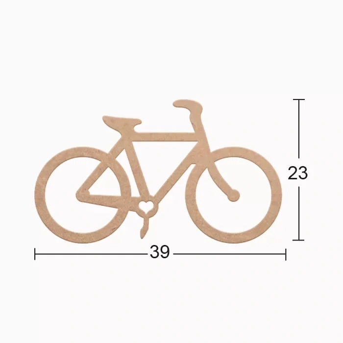 Hobi-art Ds 110 Boyanabilir Ahşap Bisiklet Desenli Duvar Süsü