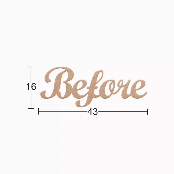 Hobi-art Ds 113 Boyanabilir Ahşap Before Desenli Duvar Süsü