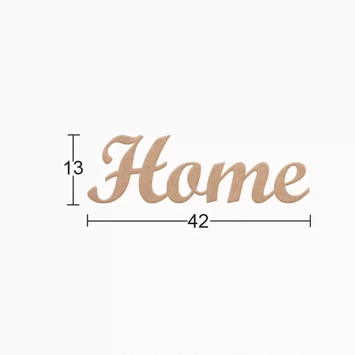 Hobi-Art DS 122 Boyanabilir Ahşap Home Yazılı Duvar Süsü