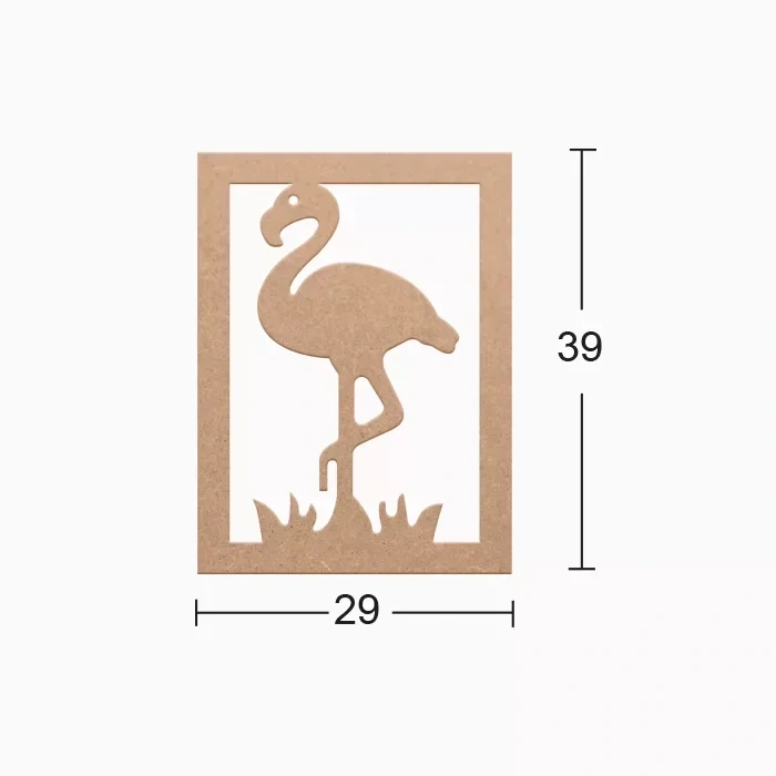 Hobi-art Ds 19 Boyanabilir Kuğu Desenli Ahşap Duvar Süsü