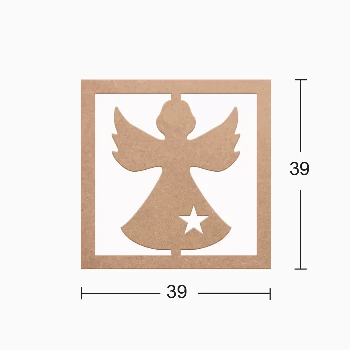 Hobi-Art DS 24 Boyanabilir  Ahşap Duvar Süsü