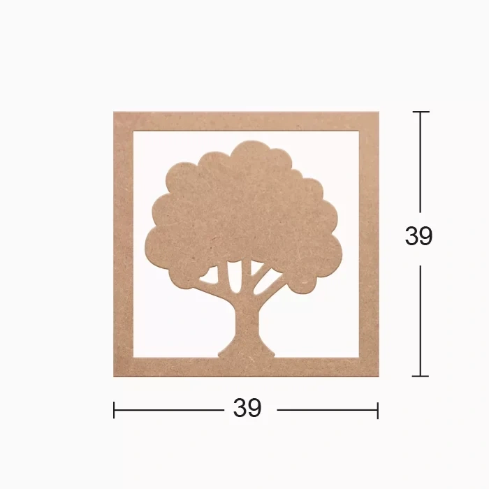 Hobi-art Ds 29 Boyanabilir  Ağaç Desenli Ahşap Duvar Süsü