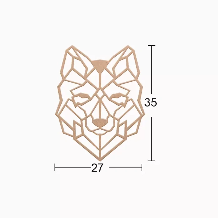 Hobi-art Ds 57 Boyanabilir Ahşap Kurt Desenli Duvar Süsü