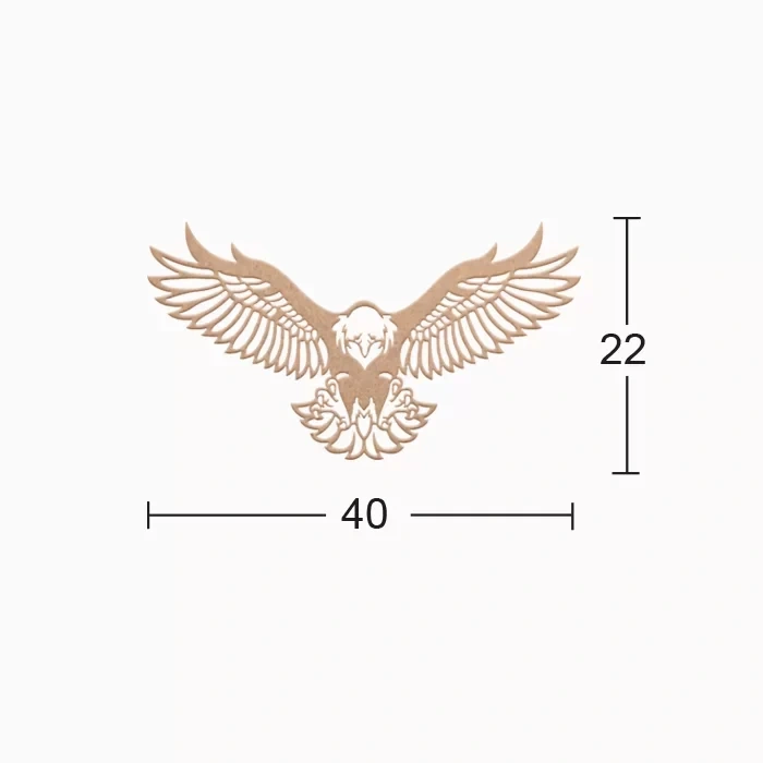 Hobi-art Ds 64 Boyanabilir Ahşap Kartal Desenli Duvar Süsü