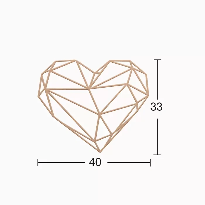 Hobi-art Ds 65 Boyanabilir Ahşap Kalp Desenli Duvar Süsü