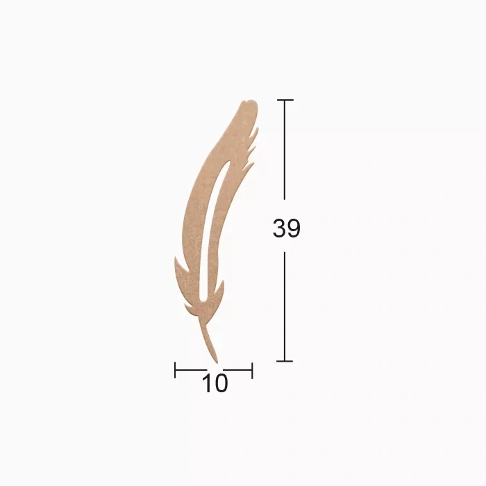 Hobi-art Ds 94 Boyanabilir Ahşap Kuş Tüyü Desenli Duvar Süsü