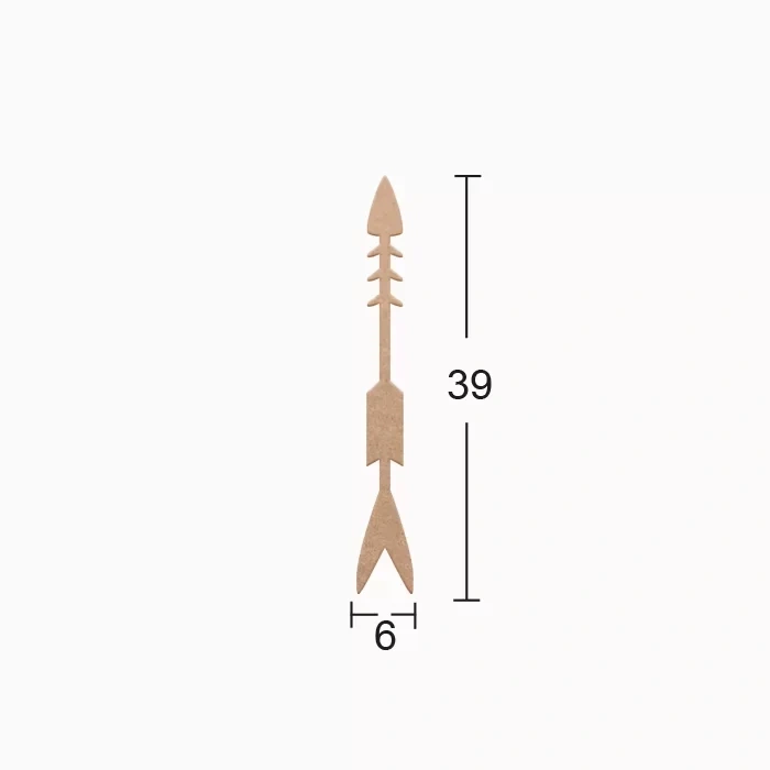 Hobi-Art DS 96 Boyanabilir Ahşap Ok Desenli Duvar Süsü