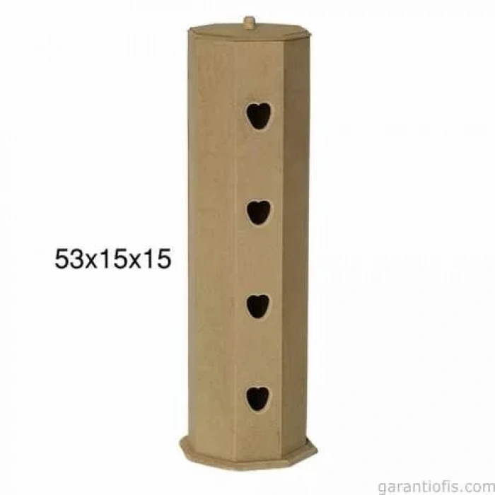 Hobi-art F 806 Dekoratif Kalp Figürlü Ahşap Poşetlik