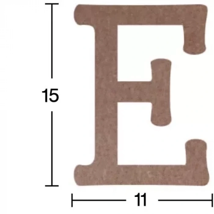 Hobi-art H 06 Ayakta Durabilen Ahşap E Harfi (18 Mm Kalınlık)